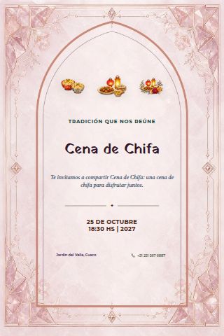 Chifa Dinner invitation design preview
