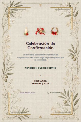 Confirmation Celebration invitation design preview