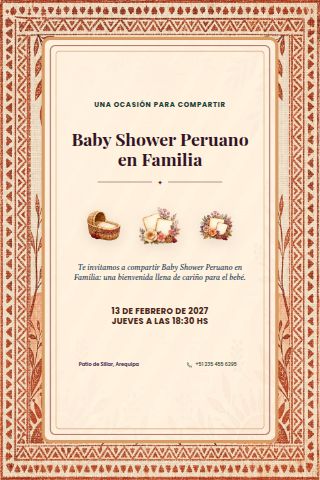 Peruvian Family Baby Shower invitation preview