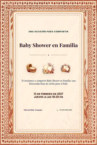 Family Baby Shower invitation design