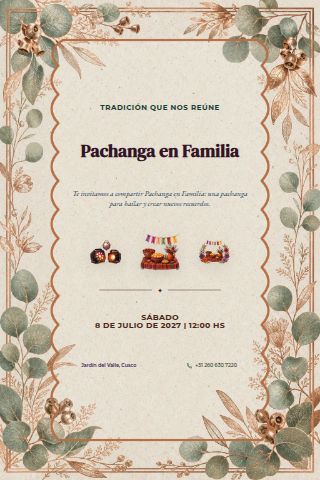 Family Pachanga invitation design