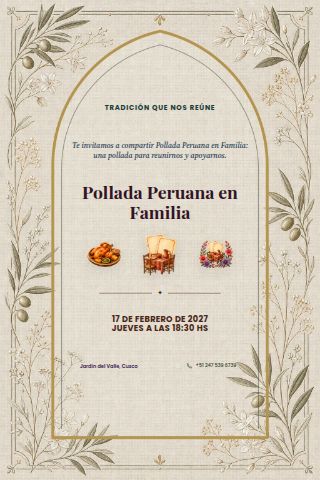 Peruvian Family Pollada invitation preview