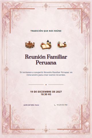 Peruvian Family Reunion invitation preview