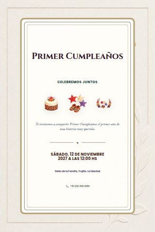 First Birthday Celebration invitation design