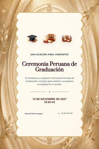 Peruvian Graduation Ceremony invitation preview