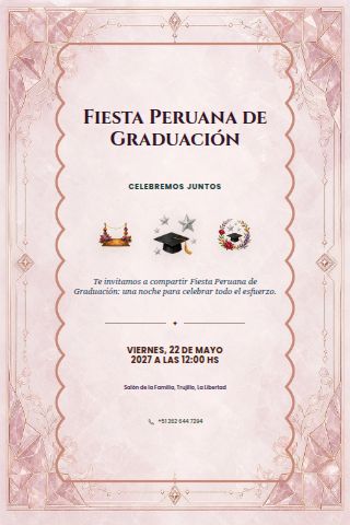 Peruvian Graduation Party invitation preview