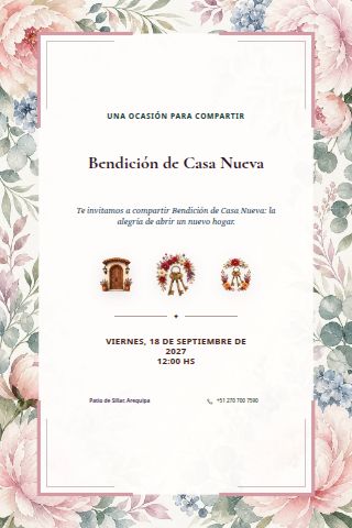 New Home Blessing invitation design