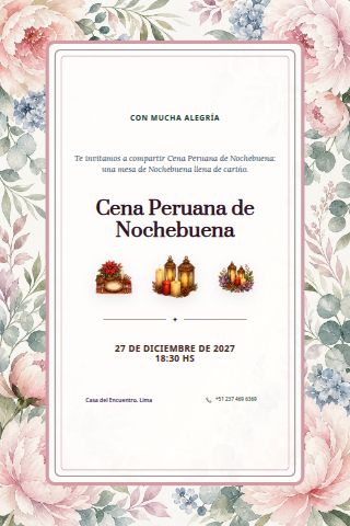 Peruvian Nochebuena Dinner invitation preview