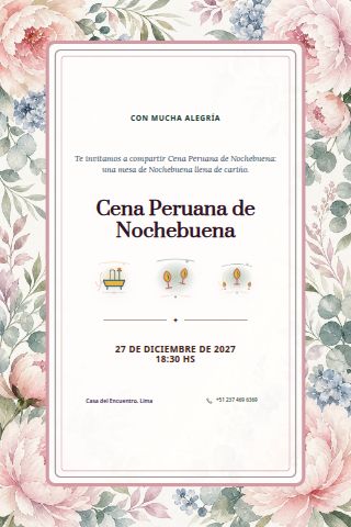 Peruvian Nochebuena Dinner invitation design preview