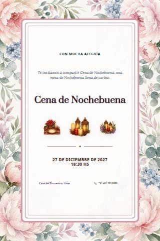 Nochebuena Dinner invitation design