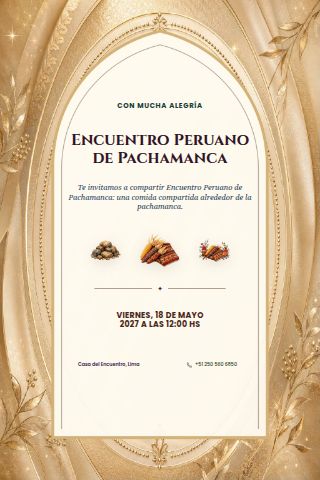 Peruvian Pachamanca Gathering invitation preview