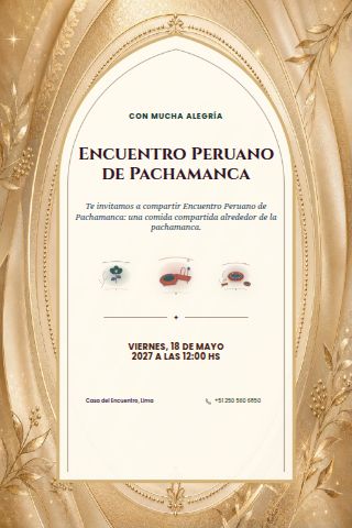 Peruvian Pachamanca Gathering invitation design preview