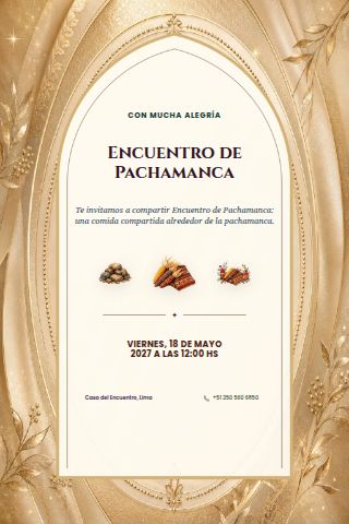 Pachamanca Gathering invitation design