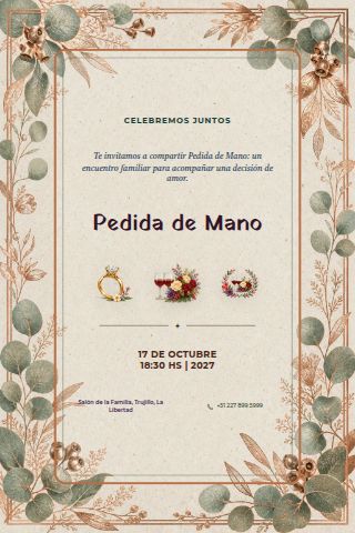 Pedida de Mano invitation design