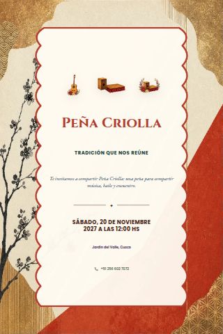 Peña Criolla invitation design