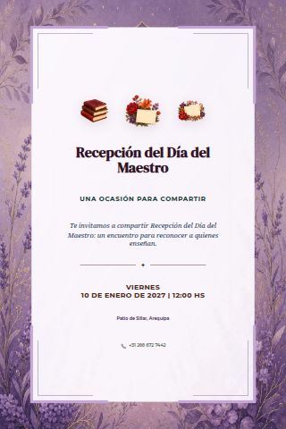 Teachers' Day Reception invitation design