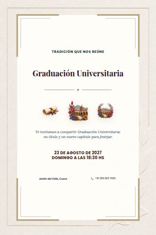 University Graduation invitation design