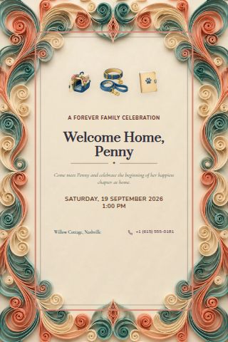 Pet Adoption Party invitation preview