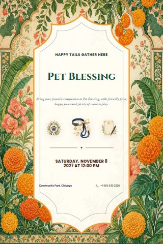 Pet Blessing invitation preview