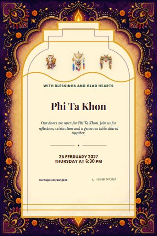 Phi Ta Khon invitation preview