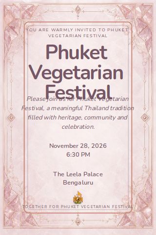 Phuket Vegetarian Festival invitation design preview