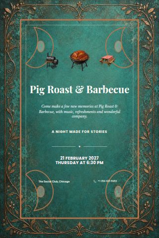 Pig Roast & Barbecue invitation preview