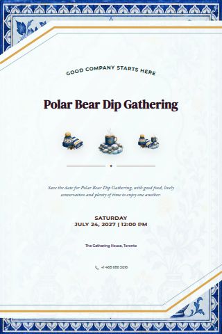 Polar Bear Dip Gathering invitation preview