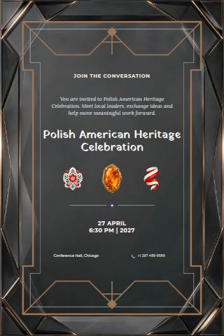 Polish American Heritage Celebration invitation preview
