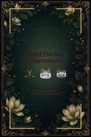 Pond Hockey Tournament invitation preview