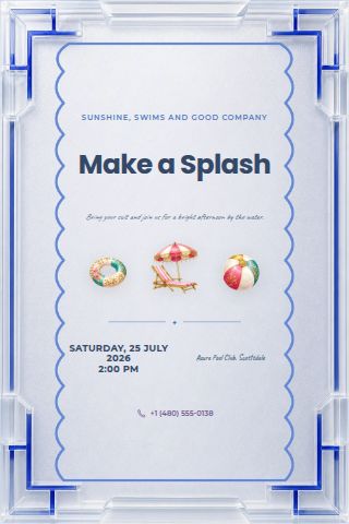 Pool Party invitation preview