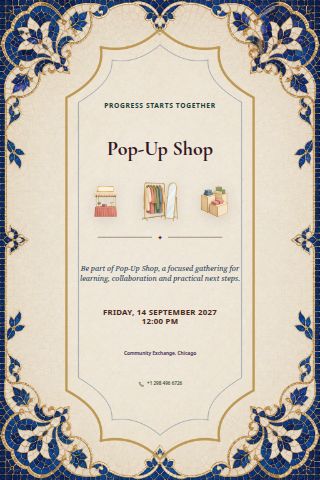 Pop-Up Shop invitation preview