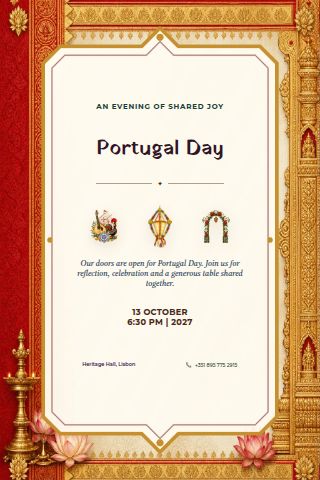 Portugal Day invitation preview
