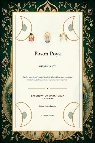 Poson Poya invitation preview