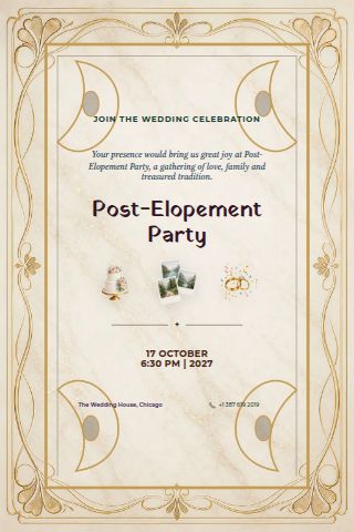 Post-Elopement Party invitation preview