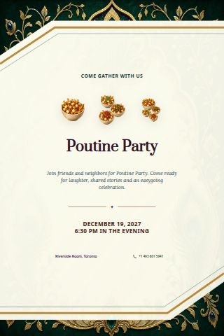 Poutine Party invitation preview