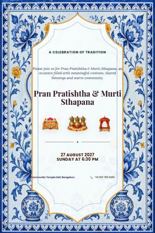Pran Pratishtha & Murti Sthapana invitation preview