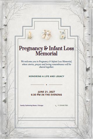 Pregnancy & Infant Loss Memorial invitation preview