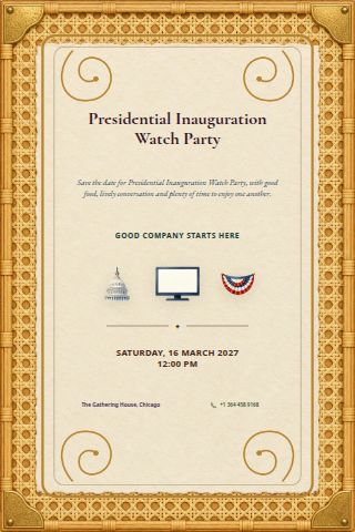 Presidential Inauguration Watch Party invitation preview