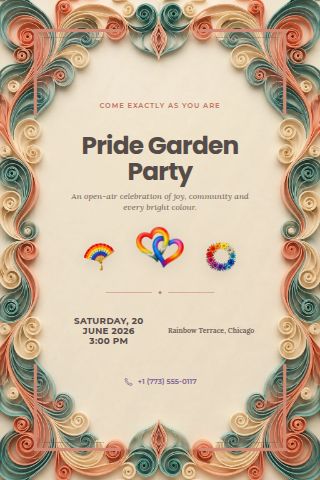 Pride Celebration invitation preview