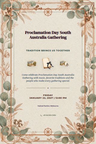 Proclamation Day South Australia Gathering invitation preview