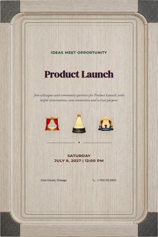 Product Launch invitation preview