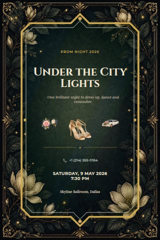 Prom & Homecoming invitation preview