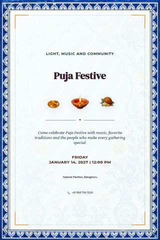 Puja Festive invitation preview