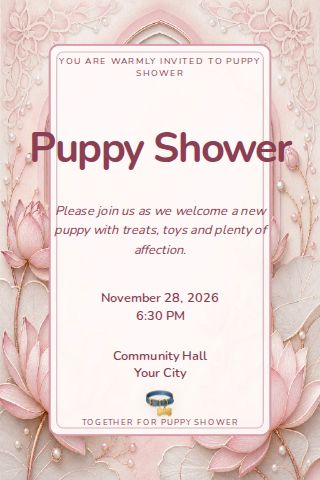 Puppy Shower invitation design preview