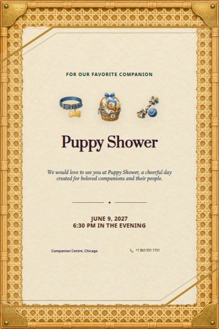 Puppy Shower invitation preview