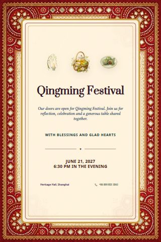 Qingming Festival invitation preview