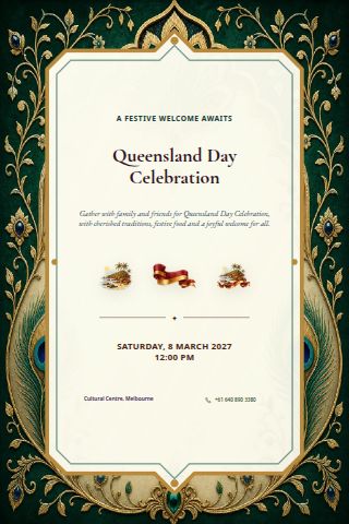 Queensland Day Celebration invitation preview