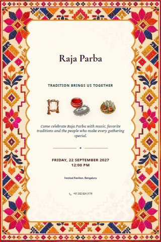 Raja Parba invitation preview