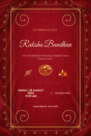 Raksha Bandhan invitation preview