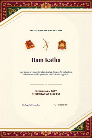 Ram Katha invitation preview